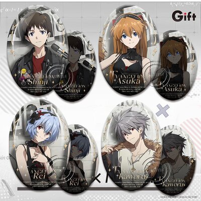 EVA联动MEDM周边吧唧绫波丽渚薰明日香徽章椭圆二次元挂饰谷子