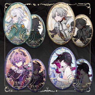 月之少女哥伦比娅叶洛亚兹白吧唧周边椭圆谷子双闪徽章挂饰收藏