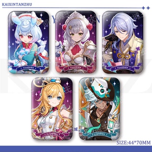 伊法希格雯爱可菲神里绫人诺艾尔周边方形双闪吧唧同人谷子徽章