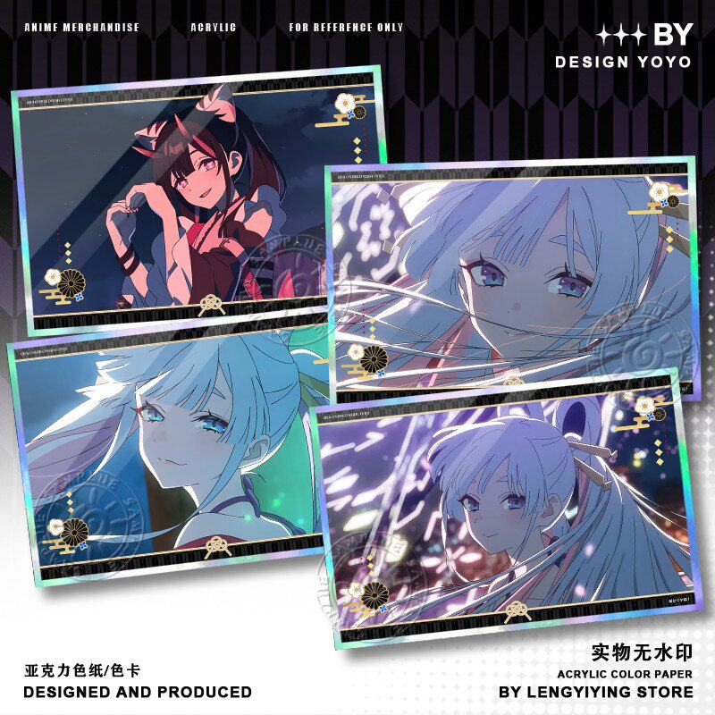 驹泽乃依色纸谷子超时空辉夜姬八千代周边双闪色卡桌面精美摆件