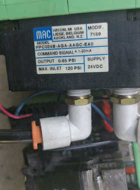 议价拆机：MAC电磁阀PPC034B-AGA-AAGC-EA0：