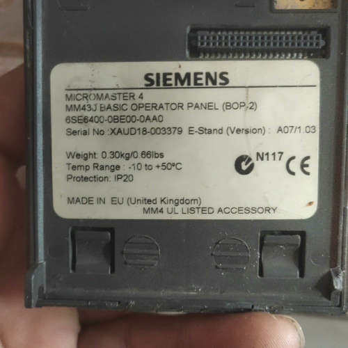 议价原装拆机MM430变频器BOP操作面板6SE6400-0BE