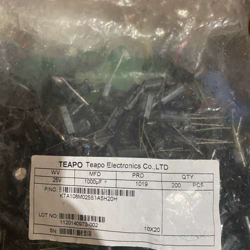 议价TEAPO电容 25V 1000uf 新的 200个