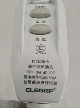 ELEGRP 益而益 P151030-B漏电保护插头，30M