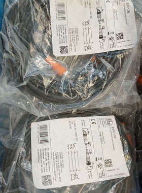 议价EVC108全新原装IFM易福门M12公母头10M直插链接线