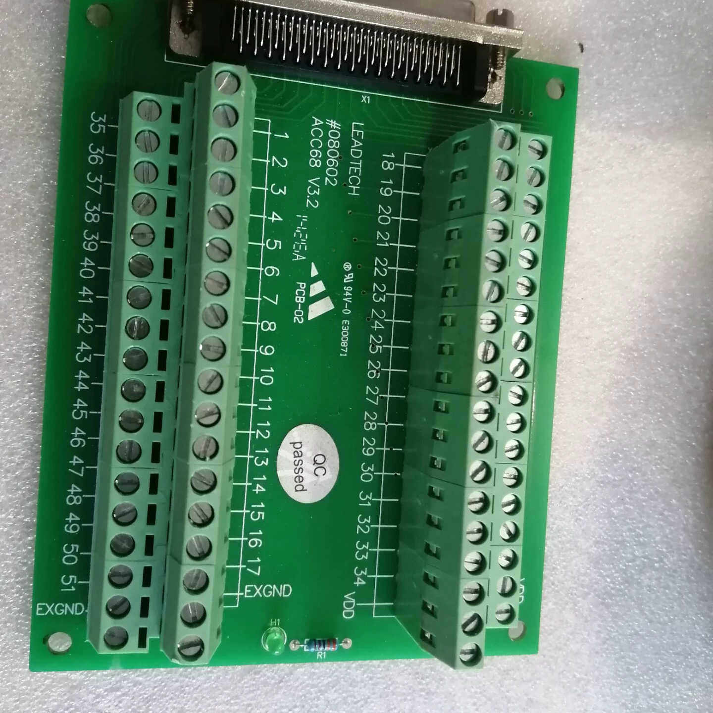 议价LEADTECH68p接线板ACC68C，配2米连接线，针型