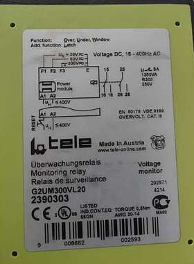 议价TELE继电器器2UM300VL20 ，2390303，全新