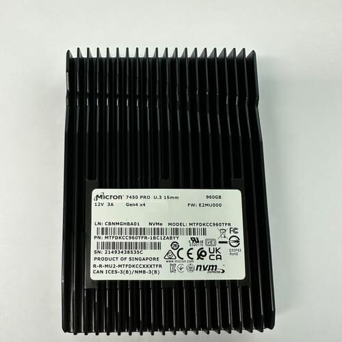 议价出美光Micron 7450 PRO 960G U.3 NV