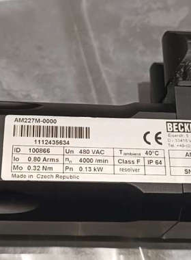 议价原装BECKHOFF倍福马达AM227M-0000    0