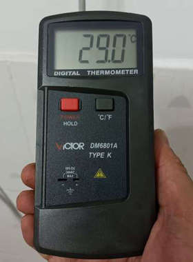 议价几乎全新胜利老款DM6801A工业极数字温度表，功能正常使用