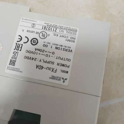 议价PLC模块，FX3U-4DA。成色基本上全新，原装正品