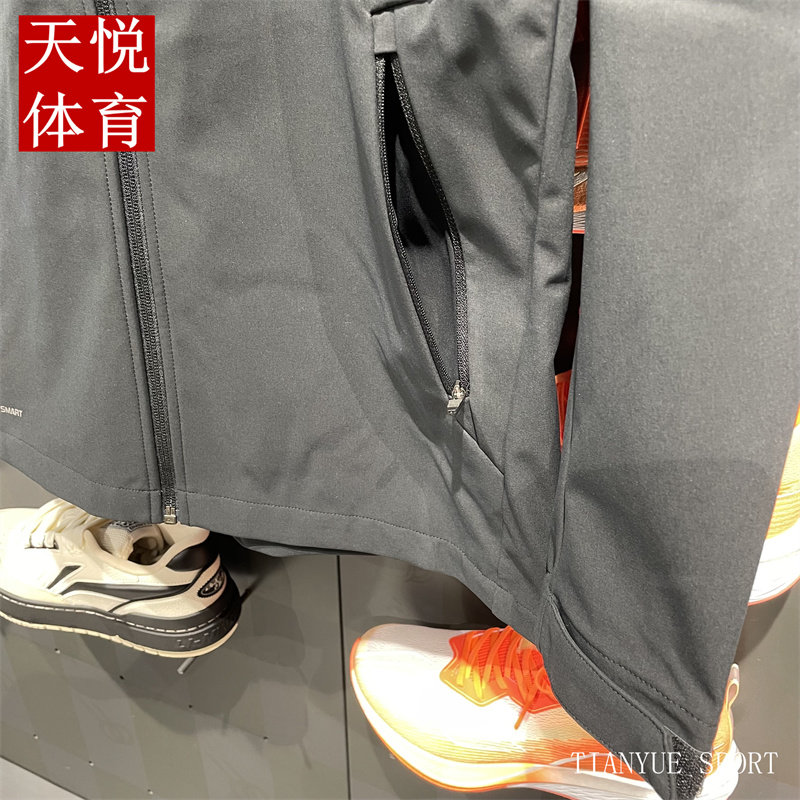 LI NING JACKET 2023 가을 겨울 신사복 피트니스 3 차원 커팅 발수 후드 스포츠 윈드 브레이커 AFDT025