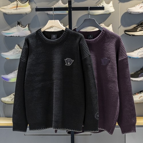 李宁套头无帽编织衫宽松舒适