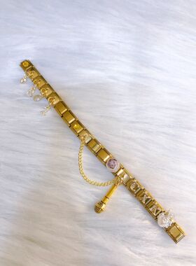 意大利模块手链应援蔡徐坤金色话筒转转小头皇冠可配手表自由搭配