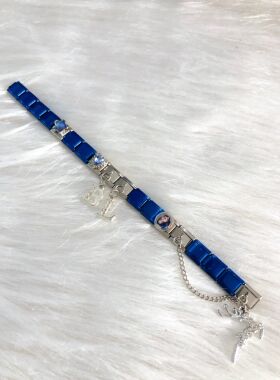 意大利模块手链白鹿新款小鹿双链星星转转小头名字首字母钻石坠子