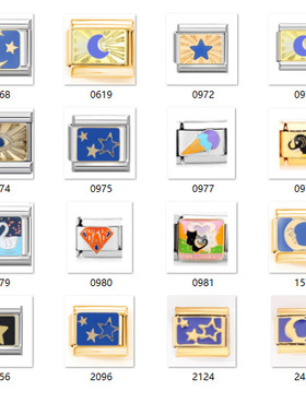 星月意大利模块手链可自由组合手工弹簧钛钢月亮金象猫天鹅雪糕
