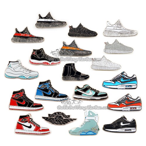 sneaker椰子aj1金属篮球鞋徽章