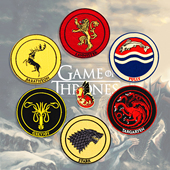 Thrones权力 Game 游戏刺绣布贴冰与火之歌族徽臂章熨斗贴
