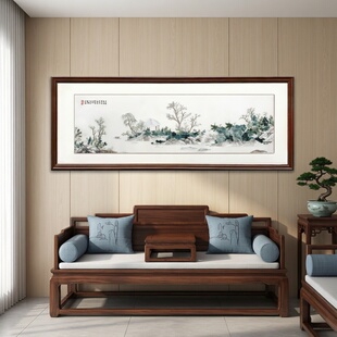 苏绣成品挂画古山水苏州纯手工刺绣中式 饰画 客厅书房茶室山水装