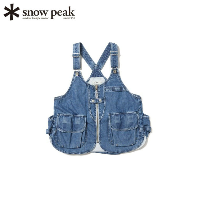 日本snowpeak雪峰牛仔马甲背心