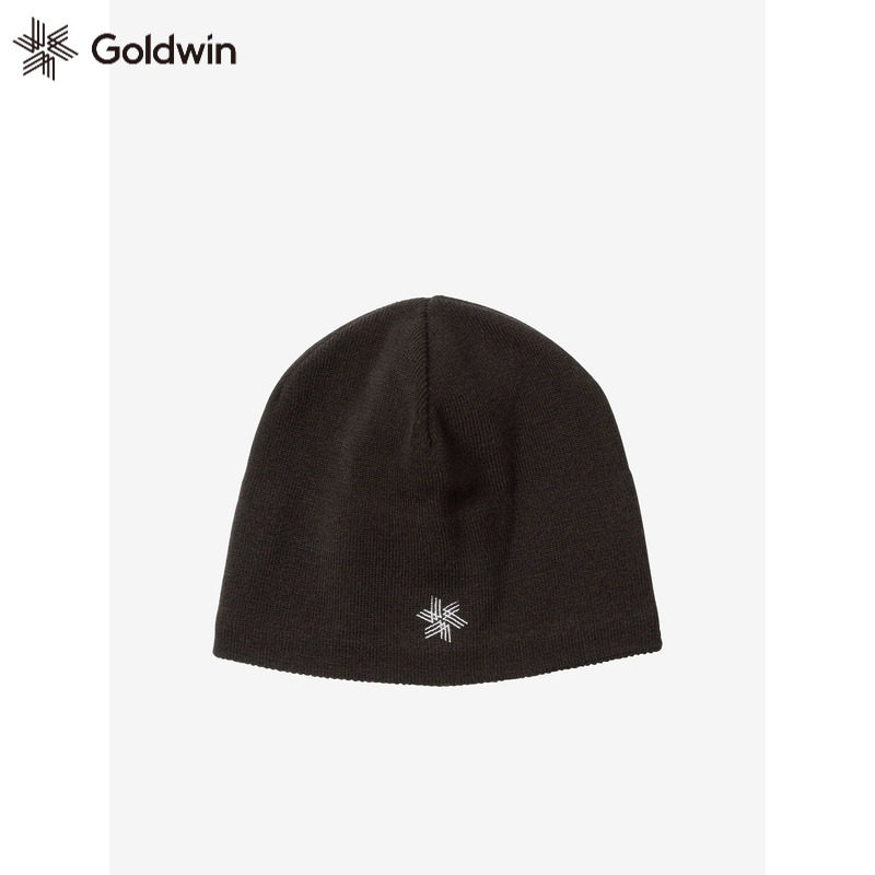 Goldwin徽标保暖针织毛线帽滑雪