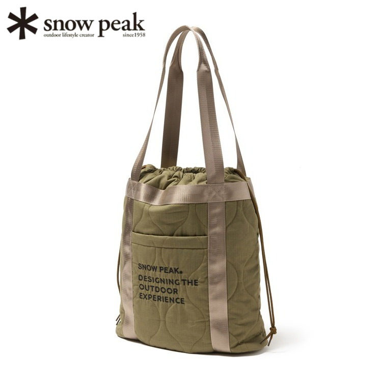 日本snowpeak雪峰抽绳单肩手提包