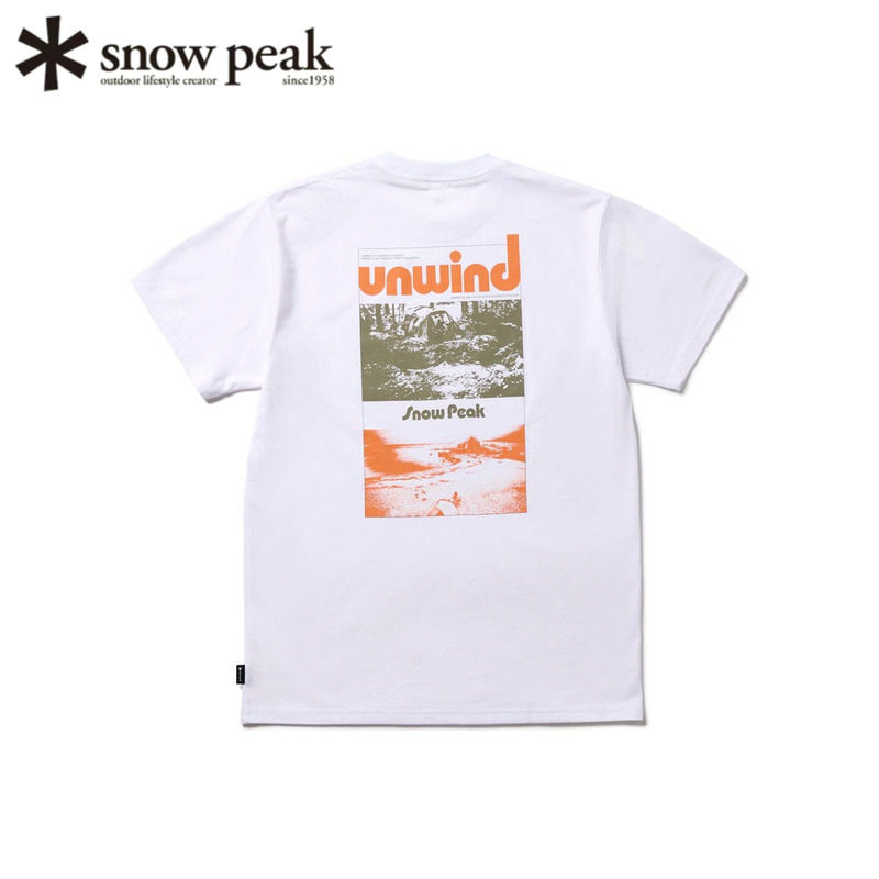 日本snowpeak雪峰短袖印花T恤衫