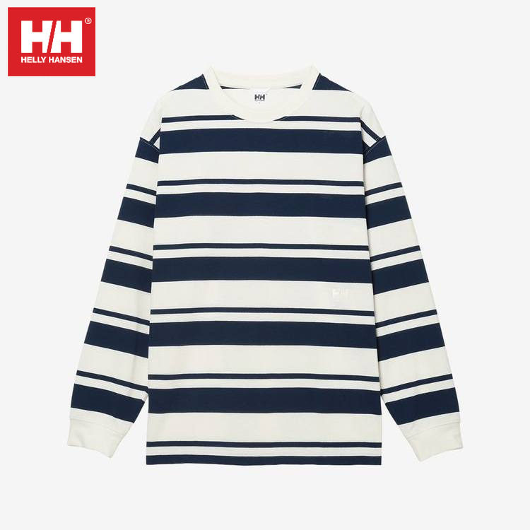 HH海丽汉森条纹长袖T恤吸汗透气