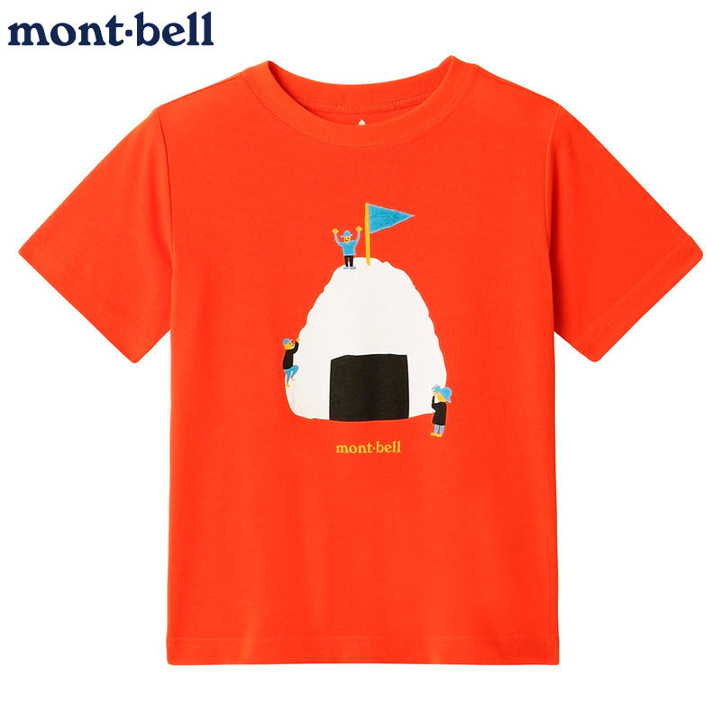 日本代购montbell儿童速干T恤Wickron T 饭团山速干透气1114426