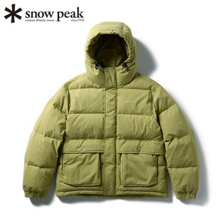 日本代购snowpeak雪峰连帽羽绒服厚实保暖户外日常冬季运动2025