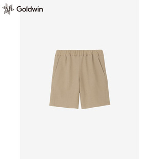 日本代购Goldwin24新款华夫格短裤男女户外休闲防紫外线吸汗快干