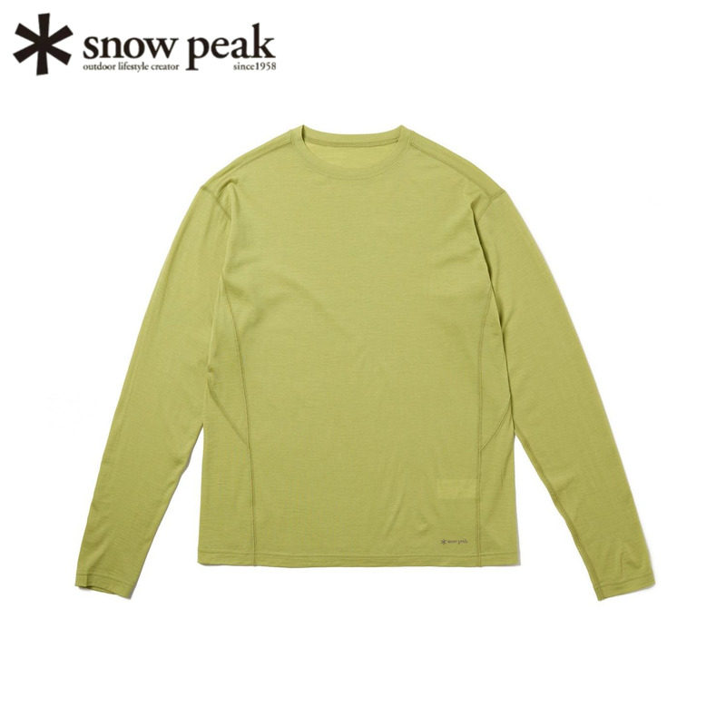 日本snowpeak雪峰美利奴羊毛长袖