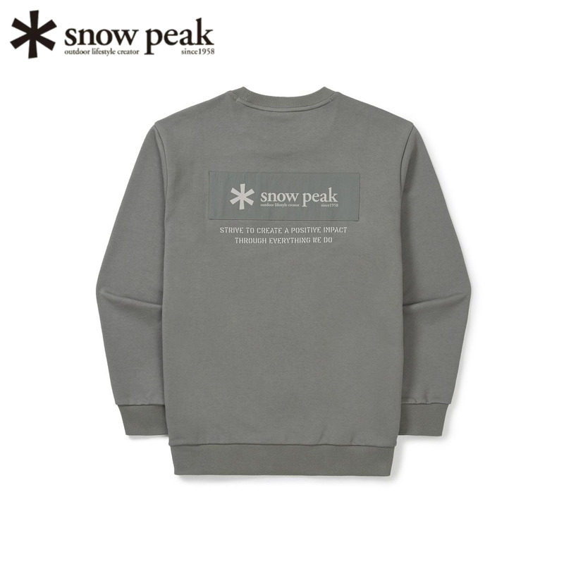 日本snowpeak雪峰男士贴布卫衣T