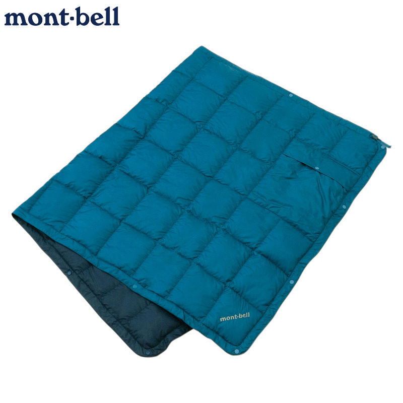 日本代购montbell羽绒毯睡袋多用途毛毯包裹裙披肩防水便携毯子