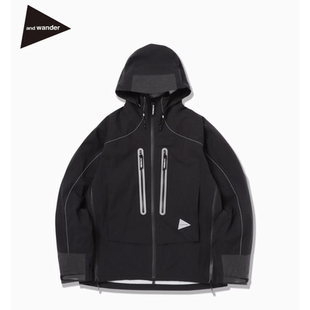 日本代购and wander冲锋衣男女PERTEX防水透气户外登山旅行外套