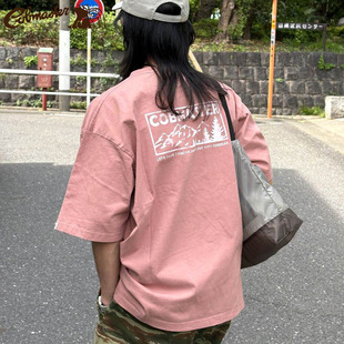 日本代购Cobmaster背面山脉图案短袖T恤男女户外休闲速干宽松版型