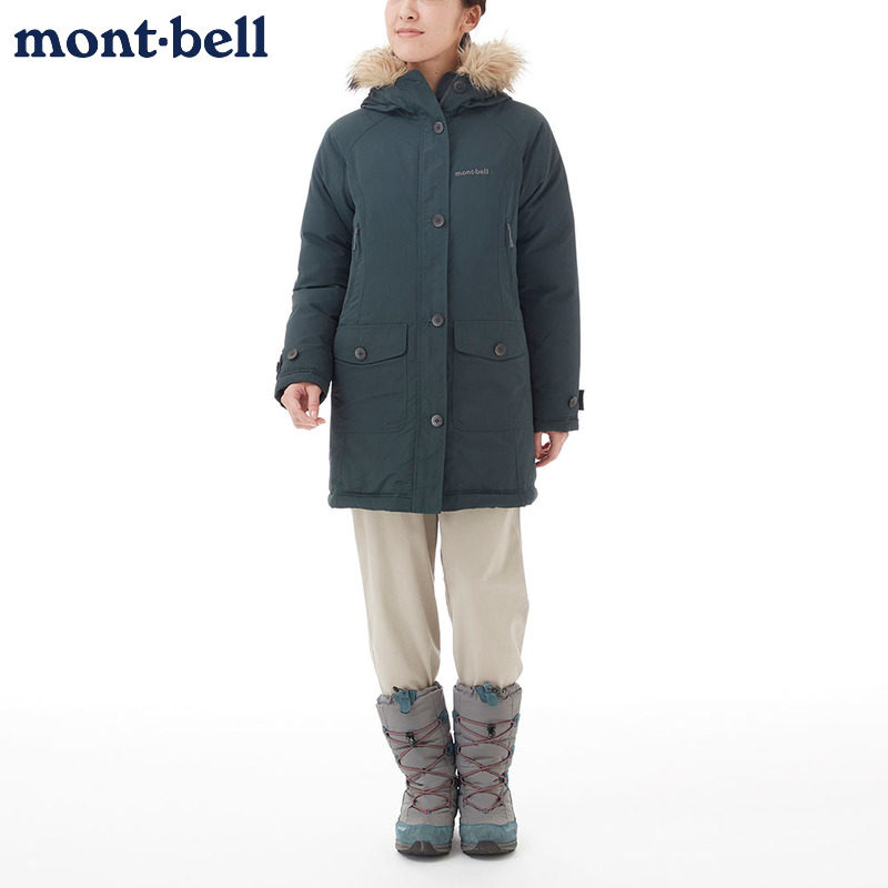 montbell中长款防水女士羽绒棉