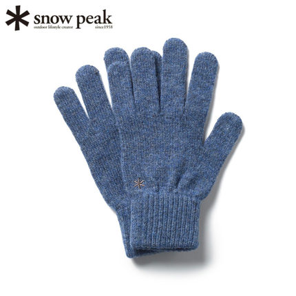 日本代购snowpeak雪峰羊毛手套五指手套刺绣保暖透气户外运动2025