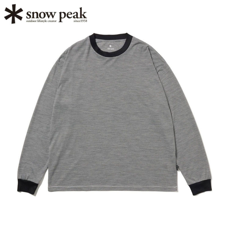 日本snowpeak雪峰羊毛长袖T恤衫