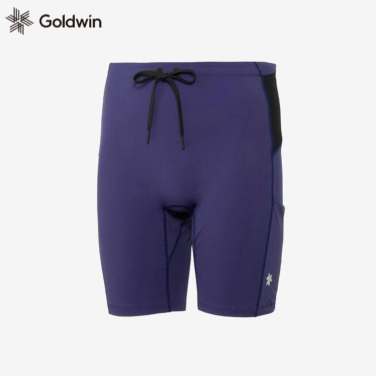Goldwin跑步紧身裤C3fit五分短裤