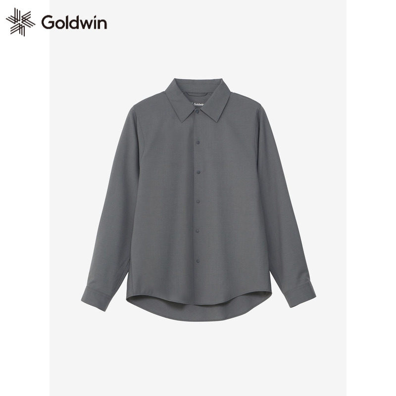 日本代购Goldwin户外休闲衬衫羊毛wool速干男女长袖上衣