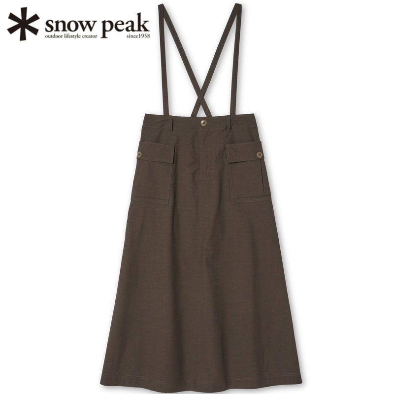 日本snowpeak雪峰吊带半身裙女