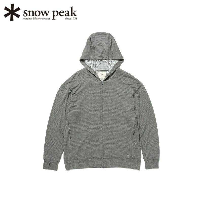 日本snowpeak雪峰长袖连帽运动衫