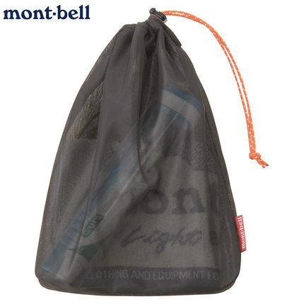 日本代购montbell网眼包收纳袋束口抽绳户外洗漱游泳透气袋子