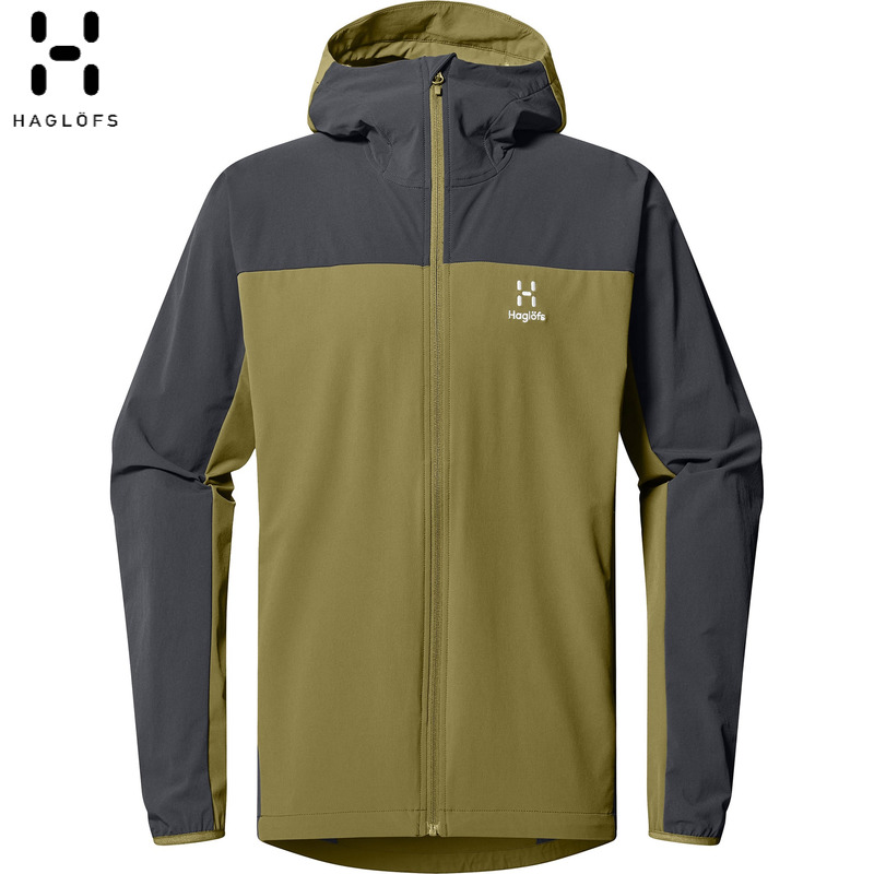 Haglofs火柴棍防水连帽软壳衣男