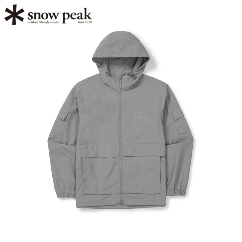 日本代购snowpeak雪峰男士连帽口袋风衣夹克轻量户外露营日常2026