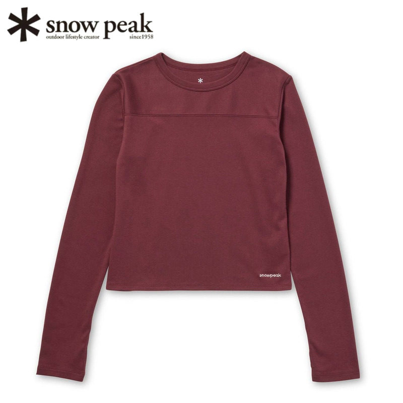 日本snowpeak雪峰女士长袖T恤衫