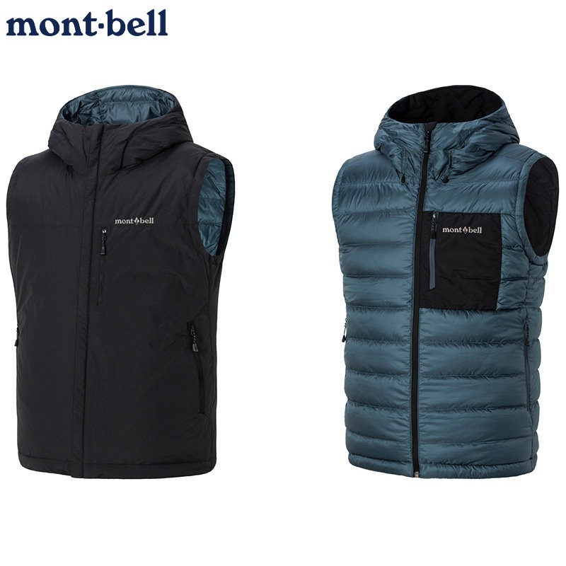 montbell双面羽绒服马甲背心保暖