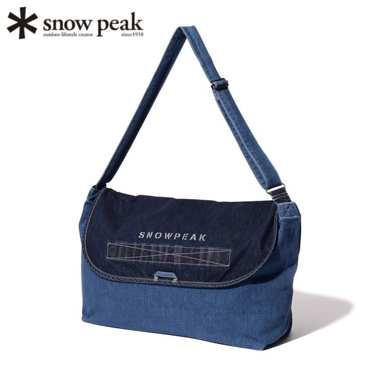 日本代购Snow Peak雪峰 FUKUYAMA 24新款单肩斜挎包牛仔帆布背包