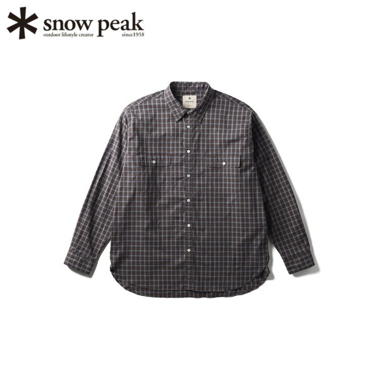 日本snowpeak雪峰渐变格子衬衫